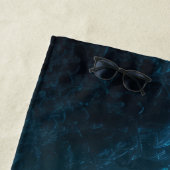 Serviette De Plage Méduse Nageuse Bleue (En situation)
