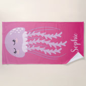 Serviette De Plage Méduse pourpre (Devant)