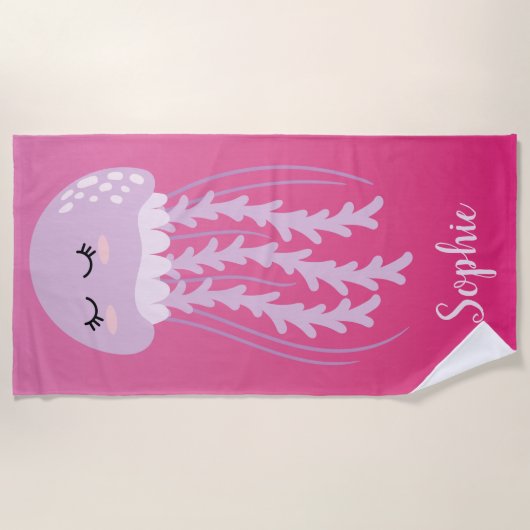 Serviette De Plage Méduse pourpre (Devant)