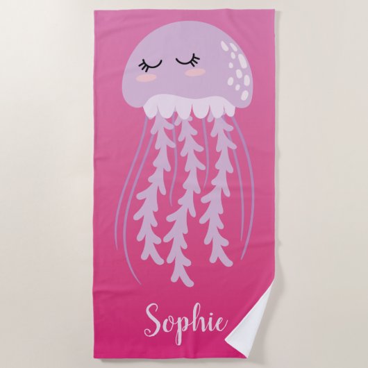 Serviette De Plage Méduse pourpre (Devant)
