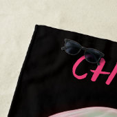 Serviette De Plage Méduse rose modifiable (En situation)
