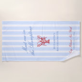 Serviette De Plage Meet Me in The Hamptons Bachelorette (Devant)