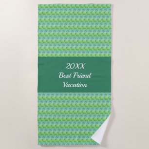Serviette De Plage Meilleur Ami Vacances Artistique Green Girls Trip