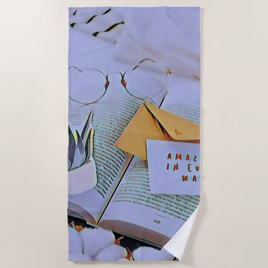 Serviette De Plage Meilleur cadeau pour l'amateur de livres (Devant)