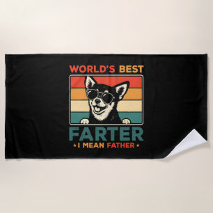 Serviette De Plage Meilleur Farter du monde Je veux dire Père Funny C