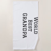 Serviette De Plage Meilleur grand-père ajouter nom texte sport texte  (Devant)
