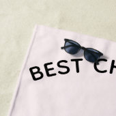 Serviette De Plage Meilleur Noël jamais rose Flamant rose Père Noël (En situation)