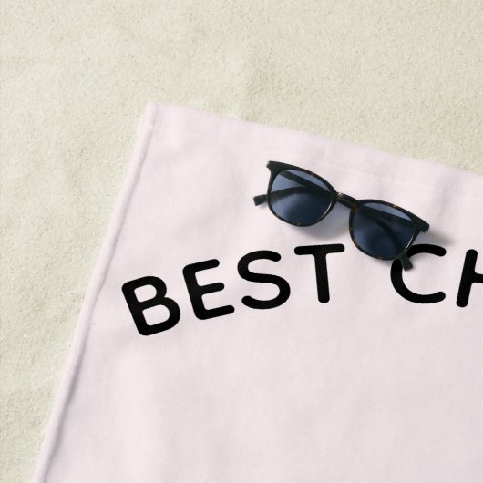 Serviette De Plage Meilleur Noël jamais rose Flamant rose Père Noël (En situation)