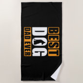 Serviette De Plage Meilleur Papa Chien de Tous les Temps (Devant)