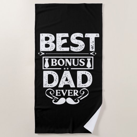 Serviette De Plage Meilleur papa de bonification (Devant)