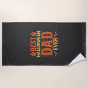 Serviette De Plage Meilleur papa Halloween de tous les temps Design v