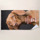 Serviette De Plage Meilleur Papa Par Par Chien Photo (Devant)