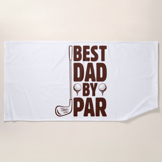 Serviette De Plage Meilleur papa par Parc Golf Papa (Devant)