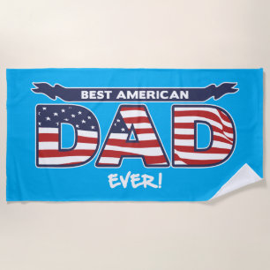 Serviette De Plage Meilleur père américain de tous les temps