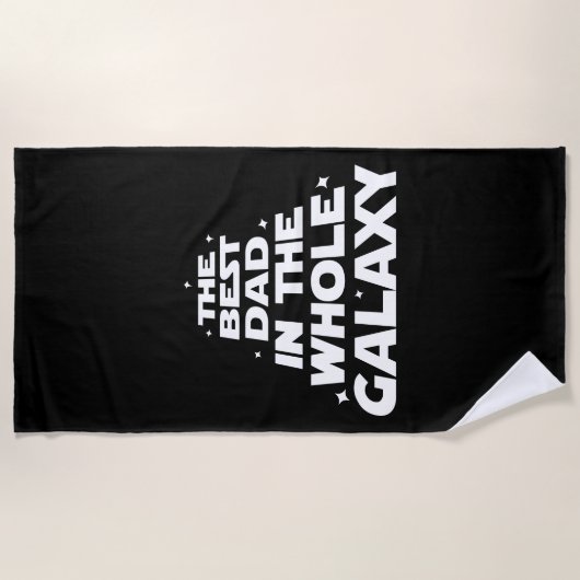 Serviette De Plage Meilleur père dans toute la Galaxie - Fête des pèr (Devant)