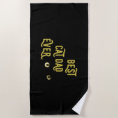 Serviette De Plage Meilleur père de chat jamais (Devant)