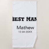 Serviette De Plage Meilleur témoin enterrement de vie de garçon ajout (Devant)