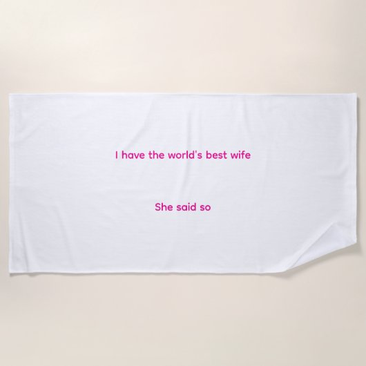 Serviette De Plage Meilleure femme du monde (Devant)