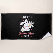 Serviette De Plage Meilleure maman Rabbit jamais (Devant)