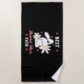 Serviette De Plage Meilleure maman Rabbit jamais (Devant)
