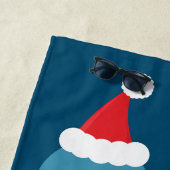 Serviette De Plage Meilleure Octopus Père Noël Bleu Noël (En situation)