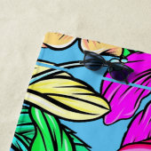 Serviette De Plage Mélange de fleurs tropicales Thunder_Cove (En situation)