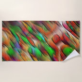 Serviette De Plage Mélange de taches opaques et chromées (Devant)