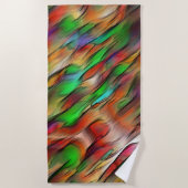 Serviette De Plage Mélange de taches opaques et chromées (Devant)