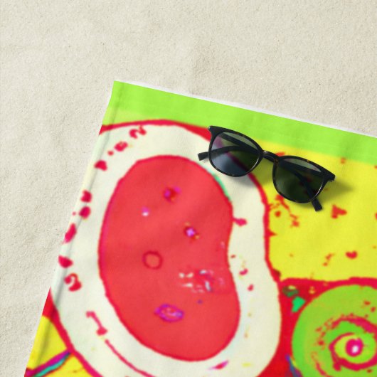 Serviette De Plage Mélanges étonnants de Motifs de fruits. Commandez (En situation)