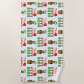 Serviette De Plage Mele Kalikimaka Hawaiian Pineapple Merry Christmas (Devant)
