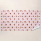 Serviette De Plage Mélodie florale flottante (Devant)