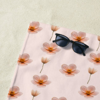 Serviette De Plage Mélodie florale flottante