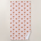 Serviette De Plage Mélodie florale flottante (Devant)