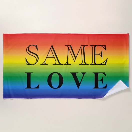 Serviette De Plage Même Amour Ombre Rainbow Pride Summer Party Custom (Devant)