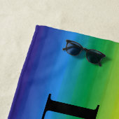 Serviette De Plage Même Amour Ombre Rainbow Pride Summer Party Custom (En situation)