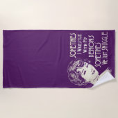 Serviette De Plage Meme des femmes sarcastiques d'expression parfois (Devant)