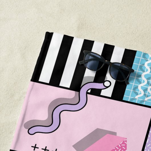 Serviette De Plage Memphis Party (En situation)
