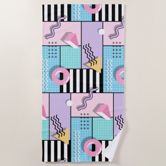 Serviette De Plage Memphis Party (Devant)