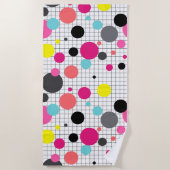Serviette De Plage Memphis pois (Devant)
