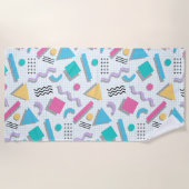 Serviette De Plage Memphis Shapes (Devant)