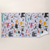 Serviette De Plage Ménagerie animale (Devant)