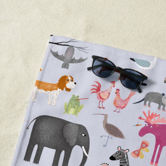 Serviette De Plage Ménagerie animale (En situation)