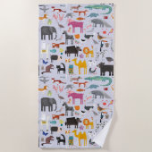 Serviette De Plage Ménagerie animale (Devant)