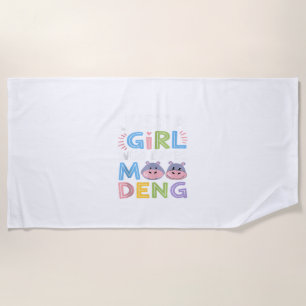 Serviette De Plage Mens MooDeng Juste une fille qui aime Moo Deng Fun