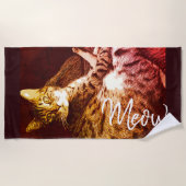 Serviette De Plage Meow Arsty Kitty (Devant)