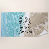 Serviette De Plage Mer À La Plage (Devant)