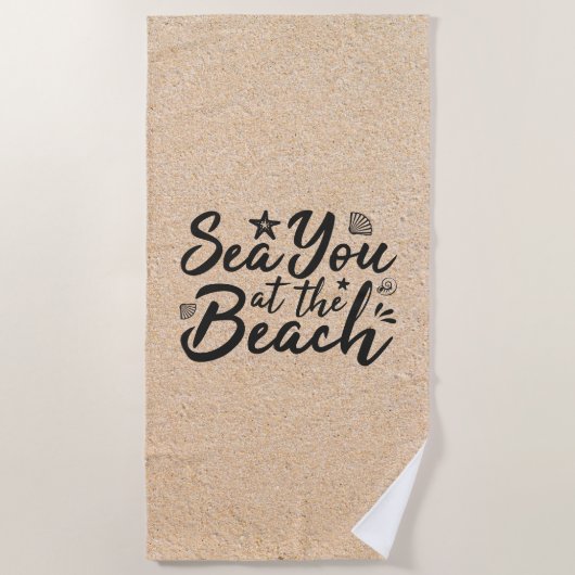 Serviette De Plage Mer À La Plage (Devant)