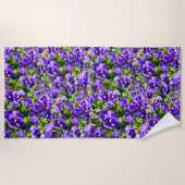 Serviette De Plage Mer de sérénité : Le beau terrain de purple violet (Devant)