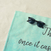 Serviette De Plage Mer Ombre Turquoise (En situation)