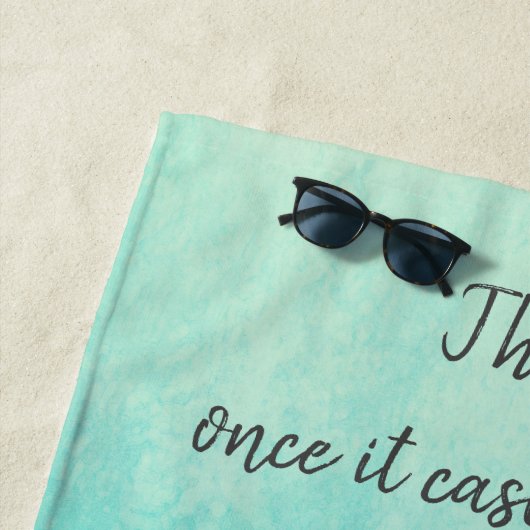 Serviette De Plage Mer Ombre Turquoise (En situation)